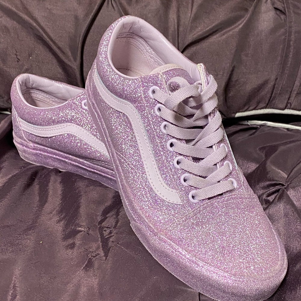 Lavender glitter Vans